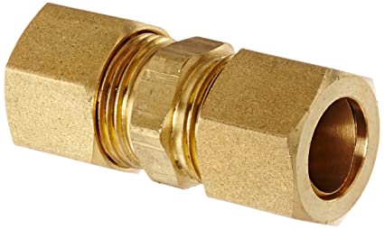 Anderson Metals - 50062-08 50062 Brass Compression Tube Fitting, Union, 1/2" x 1/2" Tube OD