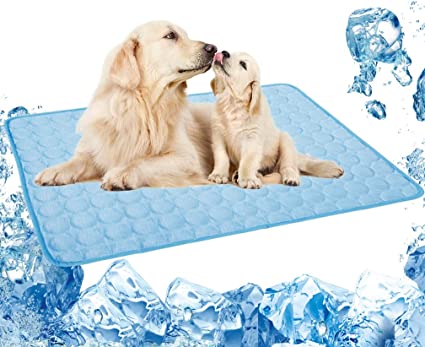BiBOSS Pet Cooling Mat for Dog Puppy Cat Washable Cooling Pad, Reusable Ice Silk Dog Self Cooling Mat, Pet Sleeping Pad Blanket for Pet Beds Kennels Couches Sofa Floors Car Seats