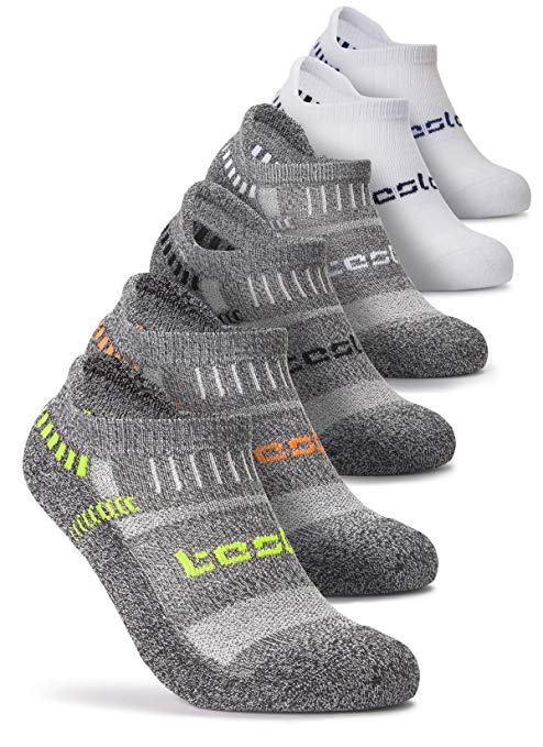 Tesla 6-Pairs Comfort Socks No-Show Cushioned Mesh MZS Series