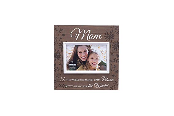 Malden International Designs Sun Washed Words Mom Walnut Distressed Picture Frame, 4x6, Walnut