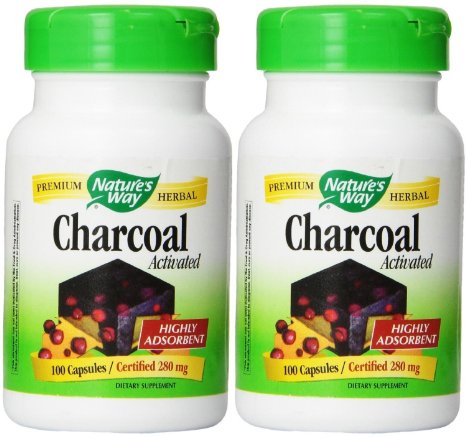 2 Savers Package:Nature's Way Activated Charcoal Int C (1x100 CAP)