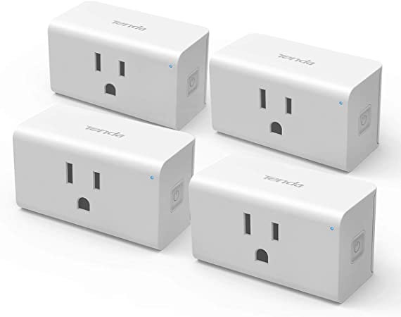 Tenda WiFi Smart Plugs Work with Alexa Echo & Google Home, 10A Smart Wi-Fi Plug Mini Outlet Socket Works with Beli App - 4 Pack