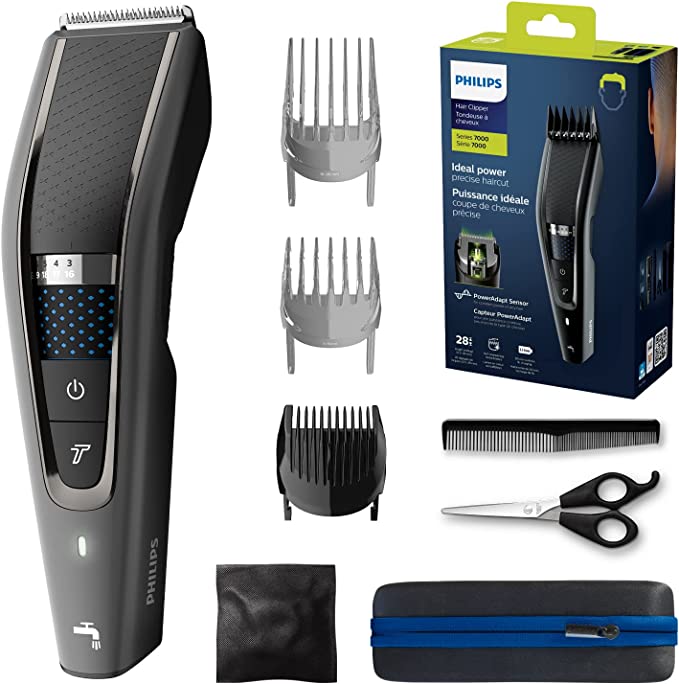 Philips Hair Clipper Series 7000 Trimmer with Trim-n-Flow Technology (Model HC7650/15)