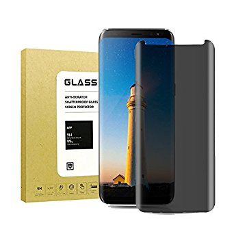 For Galaxy S8 Plus Tempered Glass Screen Protector Privacy Anti-Spy[Case Friendly], Penacase[9H Hardness ][Bubble-Free][3D Touch Coverag]Film Screen Protector for Samsung Galaxy S8 Plus