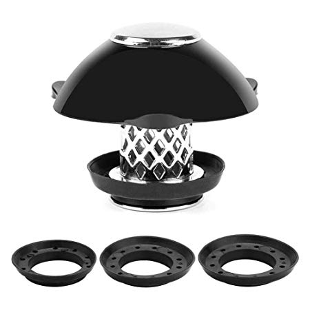 eRqILUJI Tub Stopper Hair Catcher Bathtub Drain Protector/Strainer/Snare, No More Tangled Messes & Clogged, Black 1 Pcs
