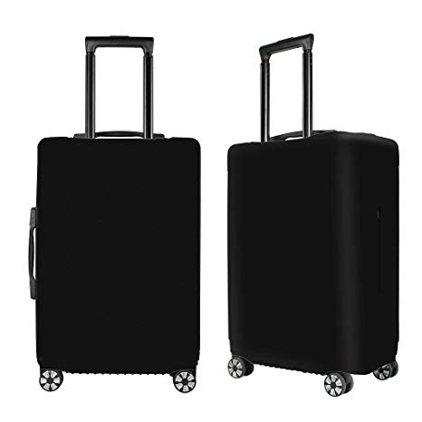 Washable Luggage Cover Spandex Suitcase Cover Protective Fits 19-32inch Luggage Zipper Carry On Covers Black