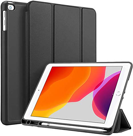Osom Series for iPad Air 3rd Generation iPad Case, Heavy Duty Business Foldable Stand, Built-in Screen Protector Body Shockproof Cover for Apple iPad 10.5 inch（Black）