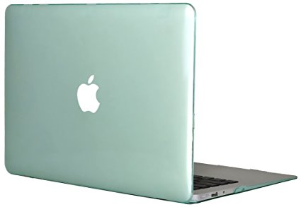 Topideal Crystal Hard Shell Case Cover for 13-inch MacBook Air 13.3" (Model: A1369 and A1466)-Green