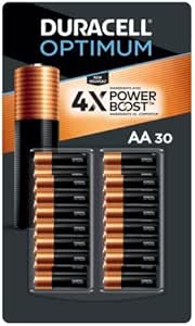 Duracell Optimum Coppertop AA Batteries with 4X Power Boost Ingredients 30 Count