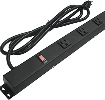 2 ft 6 Outlet Metal Power Strip, 20661