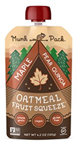 Munk Pack Oatmeal Fruit Squeeze Pouch, Maple Pear Quinoa, 4.2 oz, 6 Count