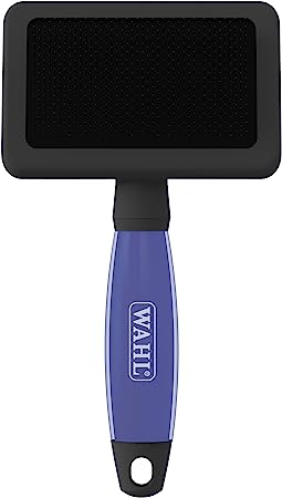 WAHL Canada Large Slicker Brush, Detangles and Removed loose hair, Stainless Steel Angled Pins, Great for Dog Grooming - Model 58424, Blue