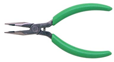 Xcelite TC55 Wiring Plier with Tip Cutter and Serrated Jaw, 5-1/2" Length, 1-1/4" Jaw length, Green Cushion Grip