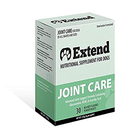 Extend Pets Joint Care For Dogs - 1 Month Supply - Glucosamine For Dogs With Msm & Ascorbic Acid - Pure Grade Ingredients