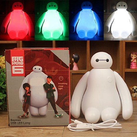 U-Mest New Big Hero 6 Lamp Baymax USB Night Light One Button Action Color Changing Pretty With Magic Design