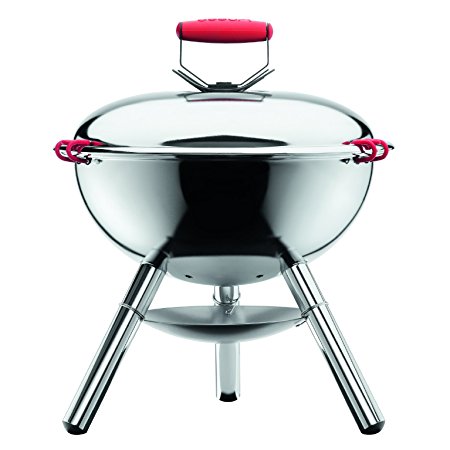 Bodum 11529-16 Bodum Fyrkat Picnic Charcoal Grill, Chrome