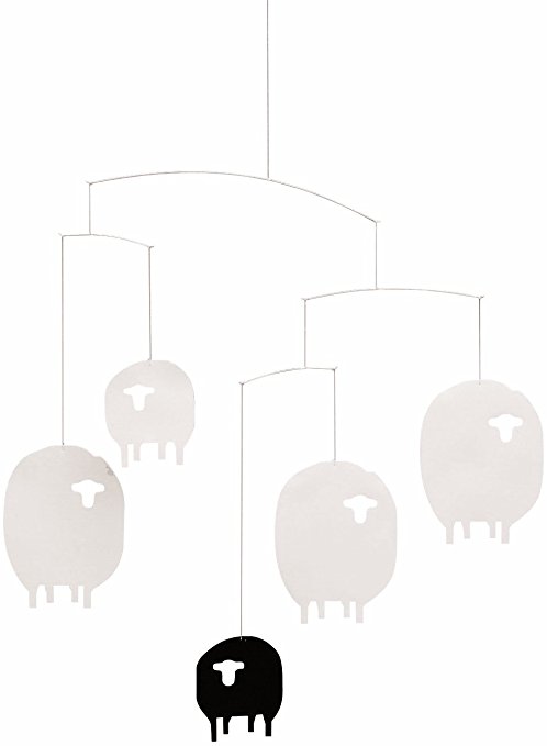 Flensted Mobiles Sheep Hanging Nursery Mobile - 17 Inches Plastic