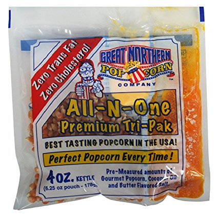 Great Northern Popcorn 4 Ounce Premium Popcorn Portion Packs, Case of 24