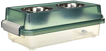 IRIS Airtight Elevated Storage Feeder with 2 Stainless Steel Bowls