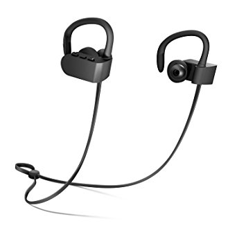 Photive HyperBeats Pro Wireless Headphones for Sports 4.1 Bluetooth Stereo Earbuds, Secure Fit for Sports and Running with Built-in Mic. Sweatproof.