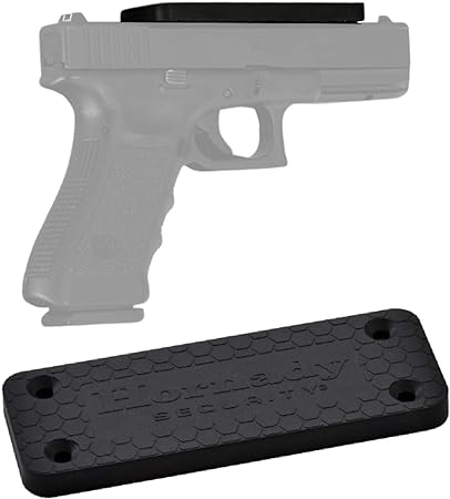 Hornady Magnetic Gun Mount Non-Scratch Rubber Coated Gun Magnet Mount for Pistols, Handguns, Revolvers, & Firearm Accessories - Magnetic Gun Holder - Includes Mounting Screws