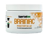 Mental Focus Drink Mix - Matcha Green Tea Superfoods Adaptogens Nootropics Vitamins - Brain and Energy Boosting Supplement Powder - 40 Servings