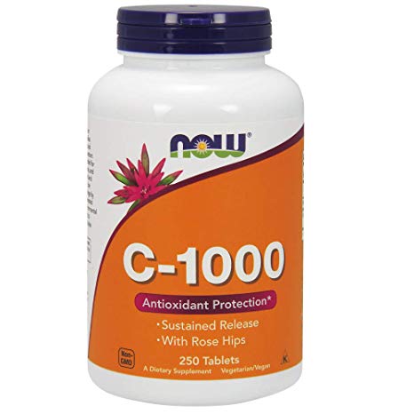 NOW Foods Vitamin C-1000-250 tablets.