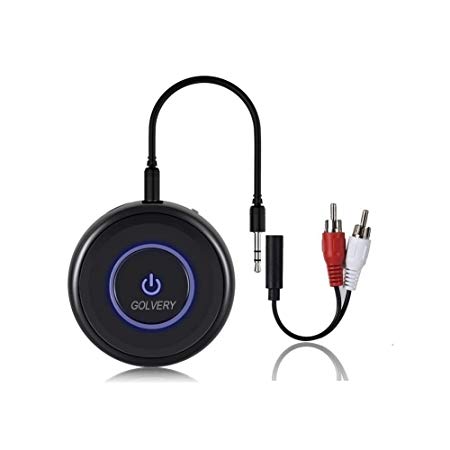 Golvery Bluetooth 5.0 Transmitter and Receiver - 2 in 1 Wireless 3.5mm Aux Bluetooth Audio Adapter - aptX Low Latency, Enjoy HiFi Music - for Home TV, PC, Headphones, Speakers & Car Stereo System