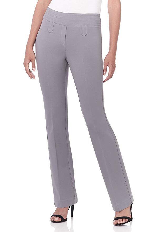 Rekucci Women's Secret Figure Pull-On Knit Bootcut Pant w/Tummy Control