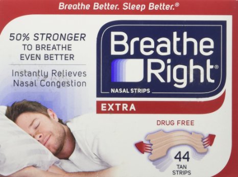 Breathe Right Extra Strong Nasal Strips, OSFA, 44 Strips Total