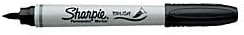 SHARPIE 1810705 Permanent Marker, Brush Tip, Black, Dozen (San1810705)