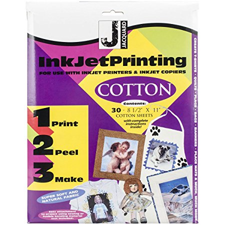 Jacquard Ink Jet Fabric 8.5'' x 11'' Cotton Sheets (30 Pack)