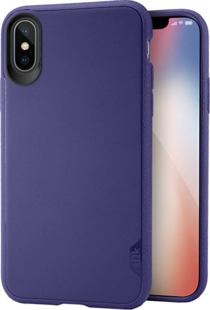 Silk iPhone X Grip Case - BASE GRIP Lightweight Protective iPhone 10 Slim Cover - "Kung Fu Grip Returns" (Updated Version) Purple Orchid