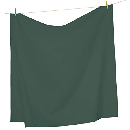 Mezzati Luxury Flat Top Sheet – Soft and Comfortable 1800 Prestige Collection – Brushed Microfiber Bedding (Emerald Green, Cal King Size)