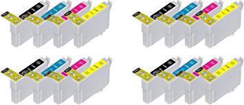Remanufactured Ink Cartridge Replacement for Epson 69 T69 T069 16 Pack (4 Black 4 Cyan 4 Magenta 4 Yellow) - With Ink Level Display Indicatorby Karl Aiken