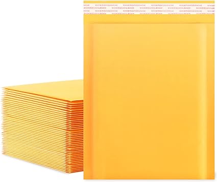 DaSen Kraft Bubble Mailers 8.5x11 Inch 50 Pcs,Small Self-Sealing Mail Shipping Bags,Yellow Padded Envelopes #2