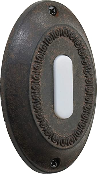 Quorum 7-307-44 Traditional Button from Door Chimes Toasted Sienna Collection in Bronze/Dark Finish