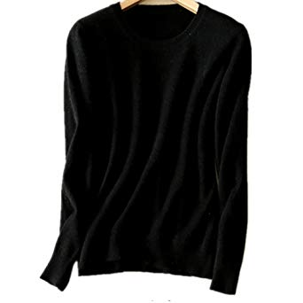MMYOMI Womens Ladies Round Neck Cashmere Knitwear Long Sleeve Pullover Blouse Jumper Tops Knitted Sweater
