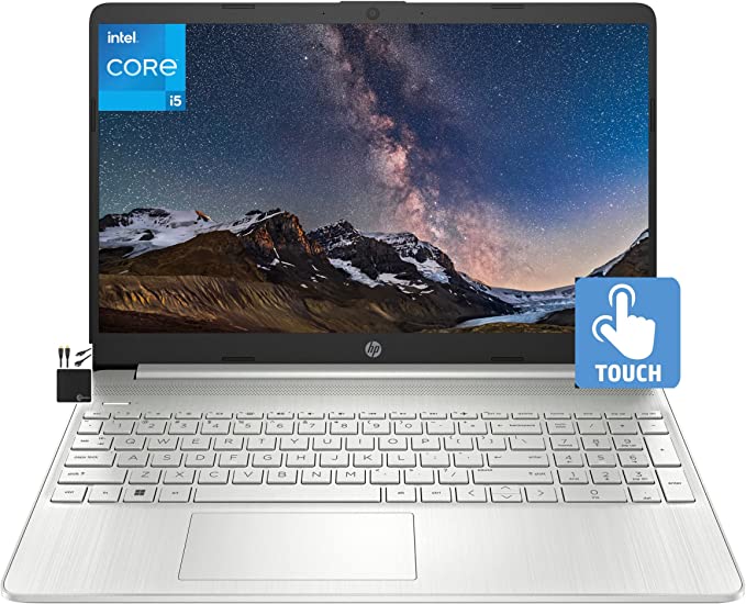 HP 2022 Newest 15.6’’ HD Touchscreen Laptop, Quad Core Intel i5-1135G7 (Beat i7-1065G7,Upto 4.2GHz), Iris Xe Graphics, 8GB RAM, 512GB SSD, HD Webcam, WiFi, 11  Hours Battery, Win11 S,  Marxsolcables