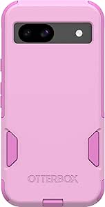 OtterBox Google Pixel 8a Commuter Series Case - Run Wildflower (Pink), Slim & Tough, Pocket-Friendly, with Port Protection