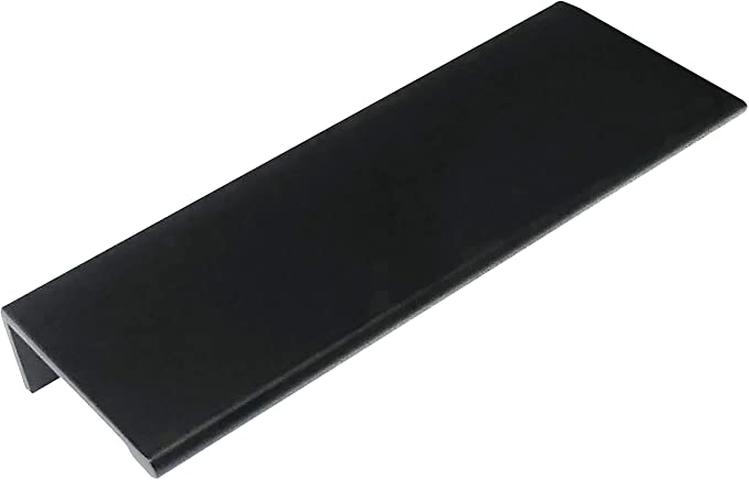 Laurey 96320 - 6 Inch Overall Edge Pull for Cabinet Doors and Drawer Fronts - Matte Black