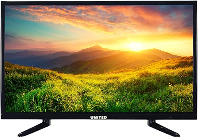 UNITED TV LED (Full Matrix LED Light, HDMI, CI , Freesat HD, USB) (24" inch) FULL HD, Glossy Black and Classic Design (2020 Model)