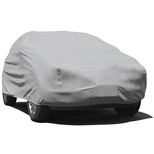 Budge Rain Barrier SUV Cover Fits Medium SUVs up to 186 inches, URB-1 - (Polypropylene with Waterproof Film, Gray)