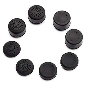 yueton 8pcs Universial Silicone Thumb Grip Thumbstick for PS2, PS3, PS4, XBox 360, Wii U Controller
