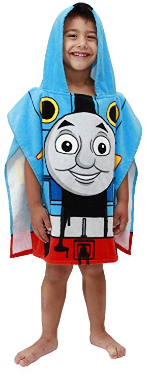 Mattel Thomas The Tank Engine Cotton Hooded Poncho Bath/Pool/Beach Towel