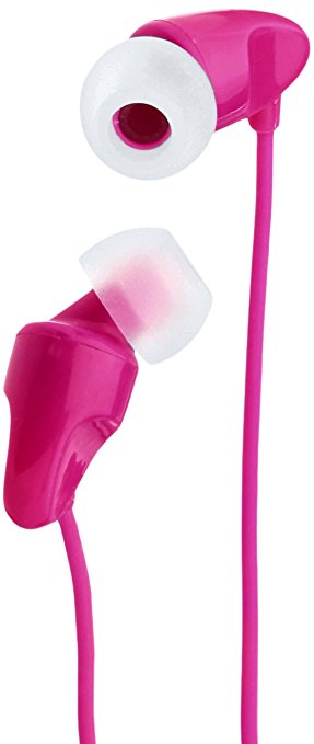 AmazonBasics In-Ear Headphones with Universal Mic - Pink