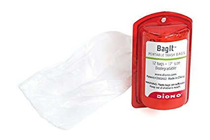 Diono Bag It Portable Trash Bag, Red