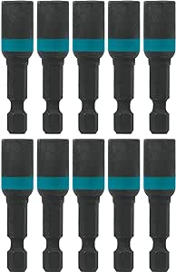 Makita A-97106 Impactx 1/4″ x 1-3/4″ Magnetic Nut Driver, 10 Pack, Bulk