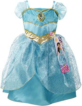 Disney Princess Jasmine Dress Costume, Sing & Shimmer Musical Sparkling Dress, Sing-A-Long to “A Whole New World” Perfect for Party, Halloween Or Pretend Play Dress Up [Amazon Exclusive]