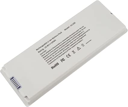 Futurebatt New A1181 Battery for Apple 13" MacBook A1185 (Mid. / Late 2006, Mid. / Late 2007, Early/Late 2008, Early/Mid. 2009) Fits MA254 MA255 MB402 MA566 MA561 MA699 MA700 MB061 MB062 MB402 Battery